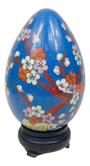 Vintage Cloisonne Egg With Stand