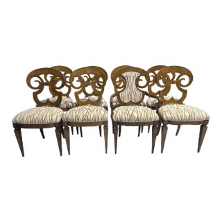 1960s Reupholstered William Doezema for Mastercraft Biedemeier Dining Chairs - Set of 8 For Sale