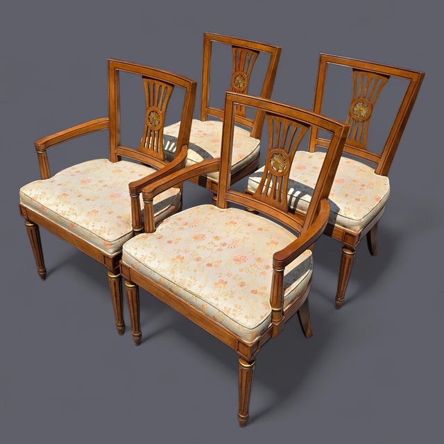 Mid 20th Century Henredon Furniture Breakfast Table W/1 Leaf and 4 Chairs - Set of 5 For Sale In Washington DC - Image 6 of 16