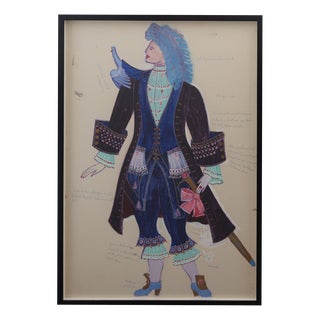 Max Walter Svanberg, Costume Sketch, 1950s, Paper For Sale