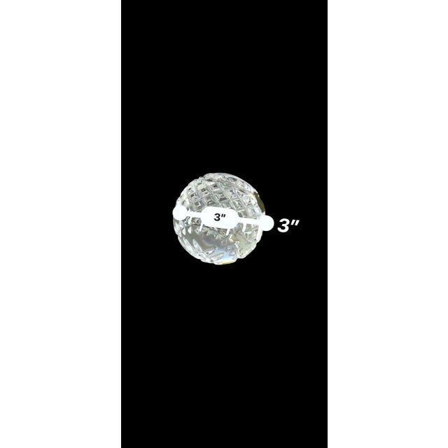 Glass Waterford Crystal Faceted Round Starburst Paperweight For Sale - Image 7 of 7