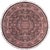 Art Nouveau 1990's Pak-Persian Black/Pink Wool Round Rug- 8'1'' X 8'3'' For Sale - Image 9 of 9
