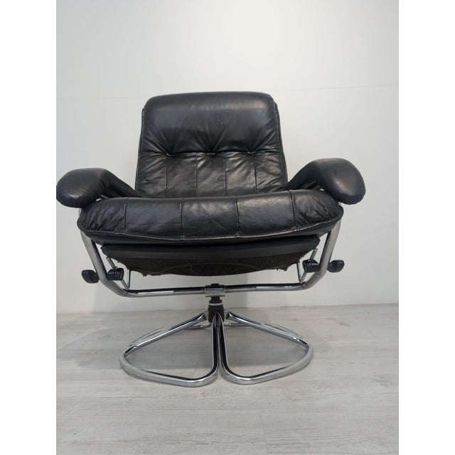 Danish Unico Lounge Chair in Leather and Chrome, 1960s For Sale - Image 6 of 18
