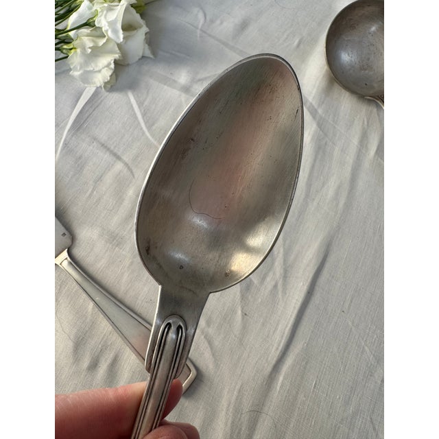 Frionnet François hallmark visible on the fish fork and ice cream spoon. Fish fork: 28 cm Ladle: 33 cm Serving spoon: 28...