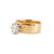 Modern Vintage Traub Orange Blossom 18k Yellow Gold Gia 1.40ct Circular Engagement Ring, Size 7.5 For Sale - Image 3 of 10