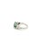 Art Deco 2-Stone 0.92CT TW Round Cut Natural Emerald Ring in 18k White Gold, Size 5 For Sale - Image 3 of 7