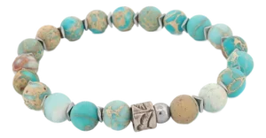 Freedom Spirit Blue Jasper & Eagle Bracelet