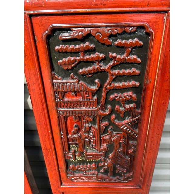 Pair of 2 Antique Chinese Carved Wooden Panels For Sale - Image 12 of 12