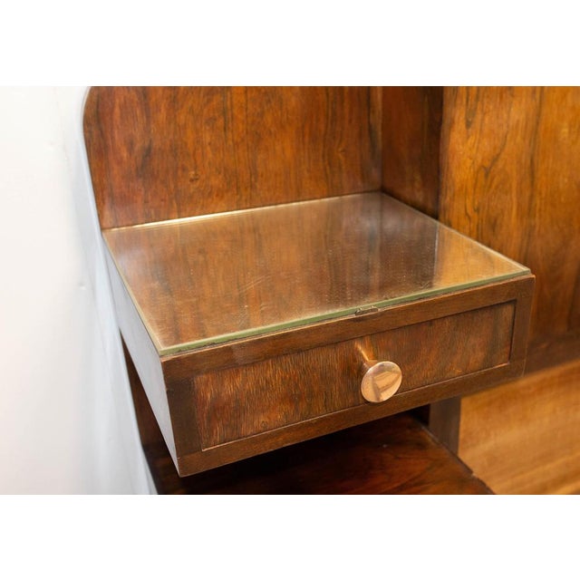 French Art Deco King Size Bed in Walnut, 1930 For Sale - Image 9 of 18