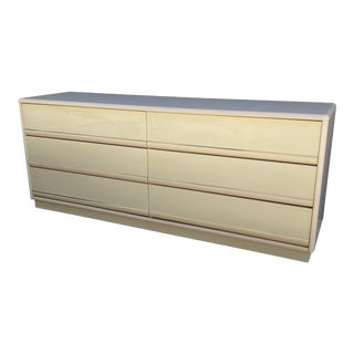 Postmodern 80s Laminate & Lacquer Lowboy Dresser For Sale