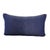 Single White and Navy Lumbar Pillow For Sale - Image 4 of 6