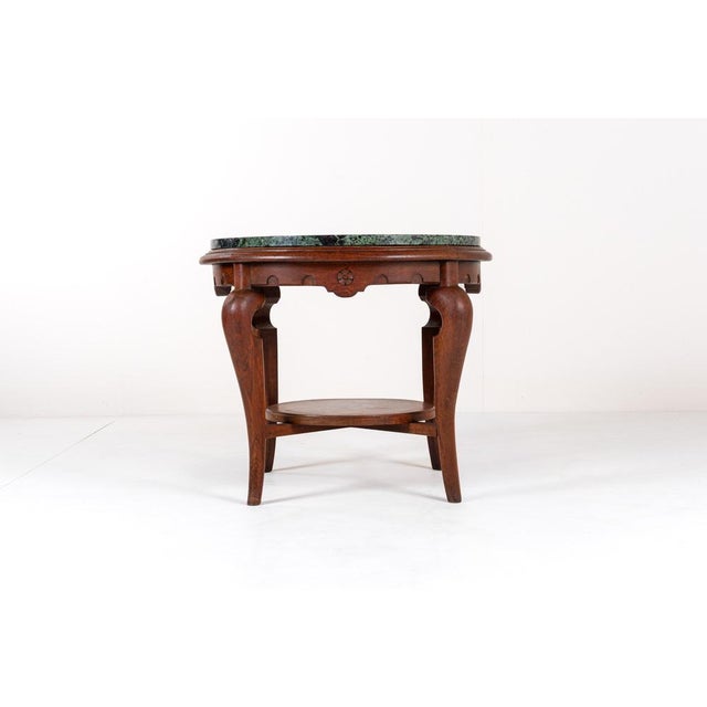 Vintage Side Table with Marble Top For Sale - Image 3 of 13
