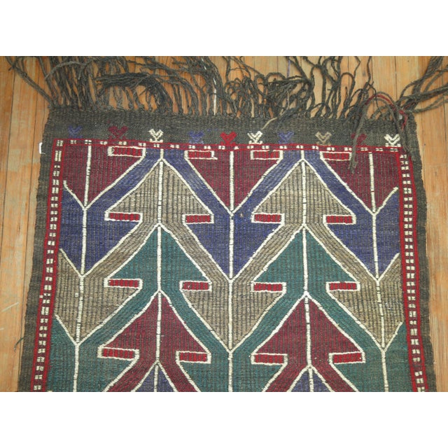 Green Vintage Turkish Kilim - 2'11" x 4'4" For Sale - Image 8 of 10
