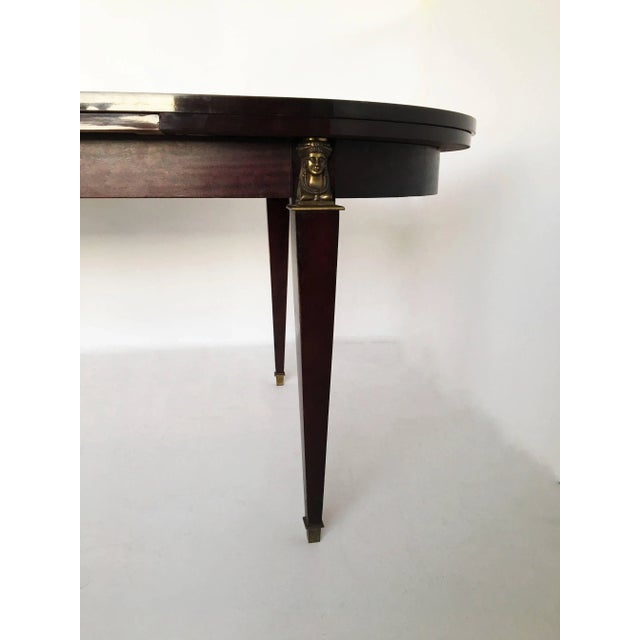 Modern French Modern Empire Style Rosewood Dining Table For Sale - Image 3 of 9