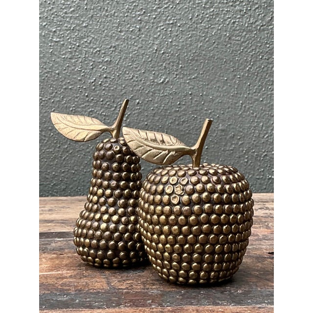 Mid-Century Modern Vintage Studded Apple and Pear For Sale - Image 3 of 11
