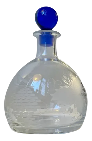 Sherry Decanter in Etched and Engraved Glass from Orrefors, 1960s