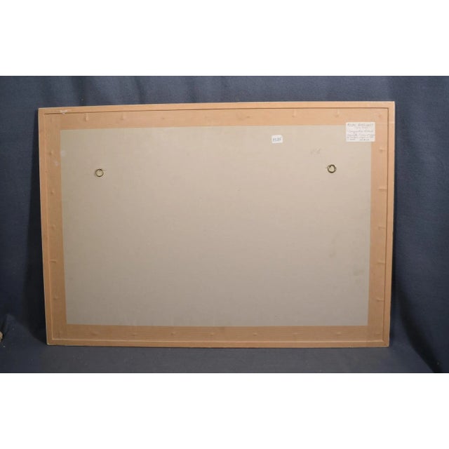 Charcoal André Brechet "Abstract Composition" Charcoal and Grease Pencil Signed, Framed For Sale - Image 8 of 8