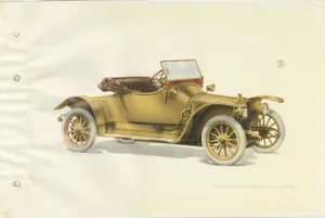 Panhard Et Levassor Deux Bauqets Car, 1914, Paper