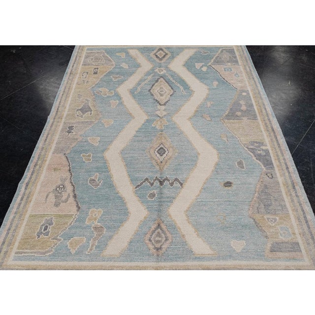 Turkish Oushak Rug 4'10" x 7'2" For Sale In Houston - Image 6 of 9