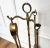 Vintage Italian Three-Pieces Brass Fireplace Fire Tool Set with Stand, 1980s For Sale - Image 3 of 7