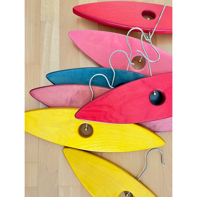 Wood Vintage Coat Hooks, 1980s, Set of 7 For Sale - Image 7 of 17