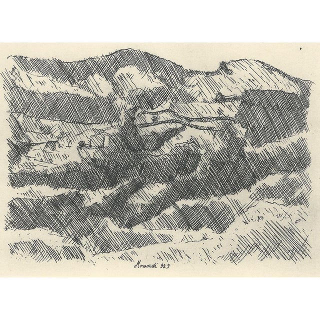 Giorgio Morandi, Grizzana Mountains, 1957, Paper For Sale - Image 3 of 7