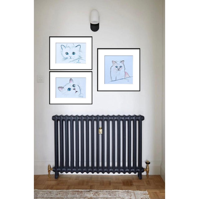 "Choupette 3" Contemporary Original Realist Drawing by Shabs Beigh For Sale - Image 4 of 5