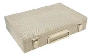 Vintage Italian Briefcase in Perforated Sheet Metal, 1980s