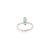 Metal Carat&her 7x5 Mm Oval Cut Emerald & Diamond Sterling Silver Crown Midi Ring - Ring 7 For Sale - Image 7 of 12