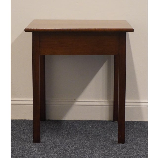 Madison Square Adams County Collection Solid Pennsylvania Cherry Early American Traditional 23" Accent End Table For Sale - Image 10 of 11