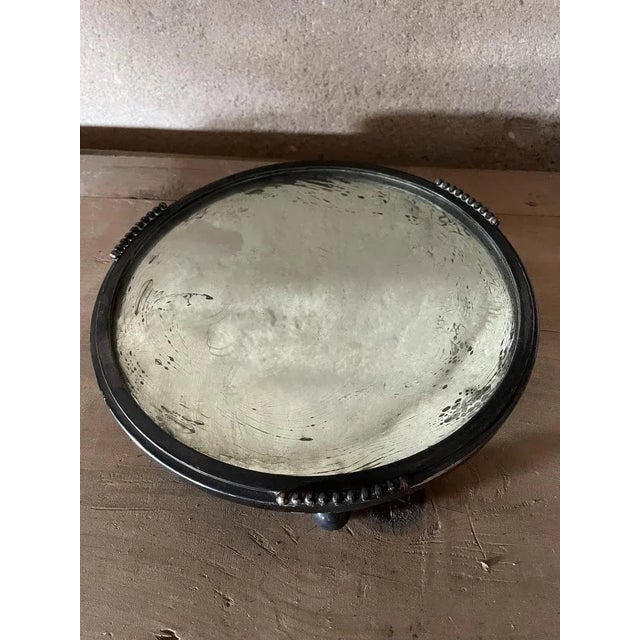 Art Deco Silver Plated Metal & Mirror Tray, 1920s For Sale - Image 11 of 12