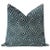 Pair of beautiful custom-made roman cut velvet pillows in navy blue. Meticulously handcrafted with serged interior seams,...