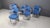 Blue Postmodern Metal Dining Chairs, 1980s, Set of 6 For Sale - Image 8 of 15