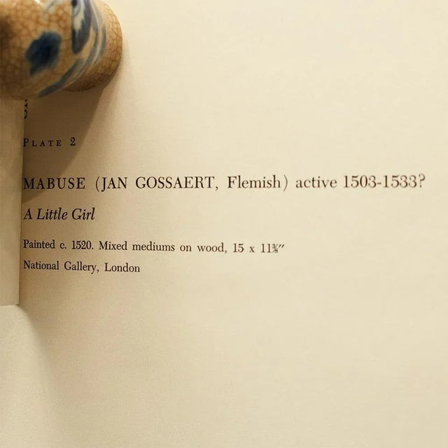 1950s 1956 After Mabuse (Jan Gossaert) "A Little Girl", Vintage Full-Color Print For Sale - Image 5 of 8