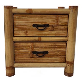Bamboo Bedside Cabinet, 1970s For Sale