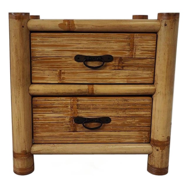 Bamboo Bedside Cabinet, 1970s For Sale