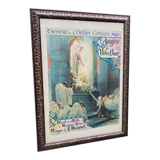 1904 Original Stone Lithograph Poster "Le Jongleur De Notre Dame" by Georges Rochegrosse For Sale