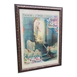1904 Original Stone Lithograph Poster "Le Jongleur De Notre Dame" by Georges Rochegrosse