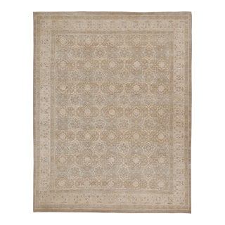 2010s Rug & Kilim’s Oushak Style Oversized Rug in Taupe With Floral Patterns For Sale