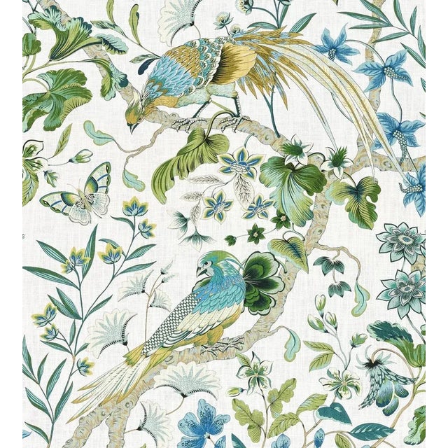 Traditional Sample - The House of Scalamandré Botany Bay Fabric, Forest For Sale - Image 3 of 3