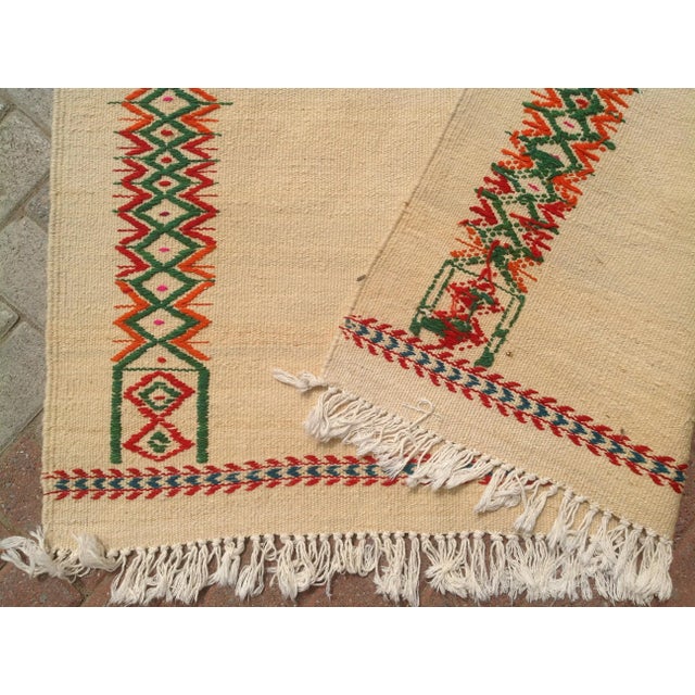 Textile Vintage Turkish Kilim Rug - 4′3″ × 6′4″ For Sale - Image 7 of 8