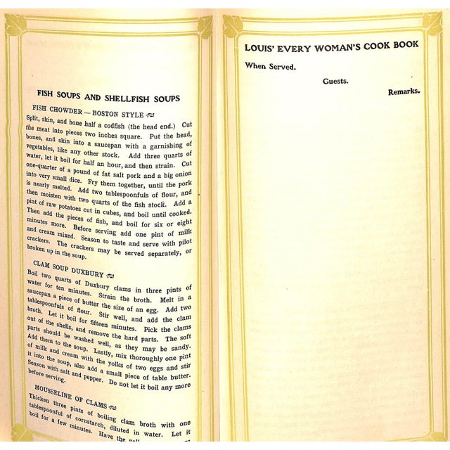 Paper "Louis' Every Woman's Cook Book" 1910 Muckensturm, Louis For Sale - Image 7 of 10