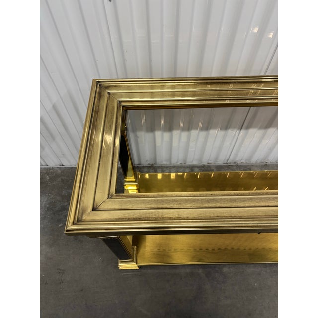 Mastercraft Neoclassical Style Brass Console Table by Mastercraft For Sale - Image 4 of 14
