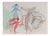 Mino Maccari, Bad Dreams, Charcoal and Watercolor Drawing, 1960s For Sale