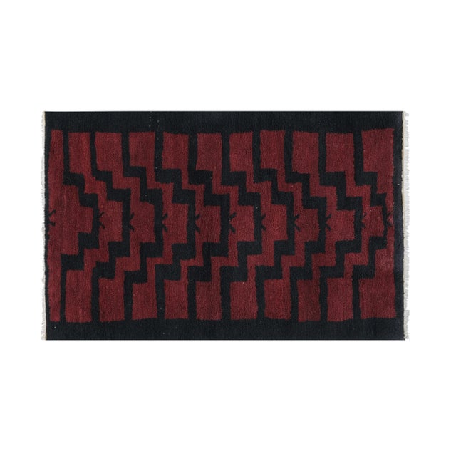 Vintage Angora Mohair Tulu Rug 3'9" x 6'2" 45" x 73" / 115 x 187 Cm Hand woven with high quality pure wool Excellent...