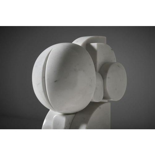 Abstract Interlocking Carrara Marble Sculpture by Andrea Cascella, Italy, 1987 For Sale - Image 10 of 14