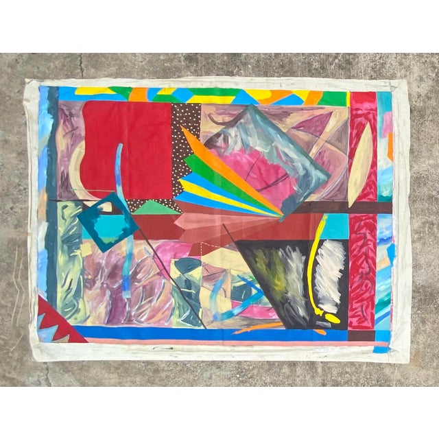 Textile 83"h Monumental XL Original Painting by Listed Artist Ronald D. Moody (Ron Moody) For Sale - Image 7 of 8