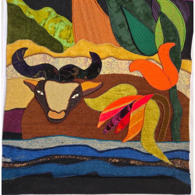 1970s Vintage Helen Webber 1979 Limited Edition 20/100 Tapestries Jungle/on the Way to the Ark Piece 1 & 3 For Sale - Image 5 of 18