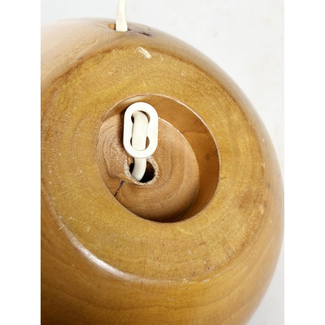 Wooden Ball Lamp, France, 1980 For Sale - Image 9 of 12