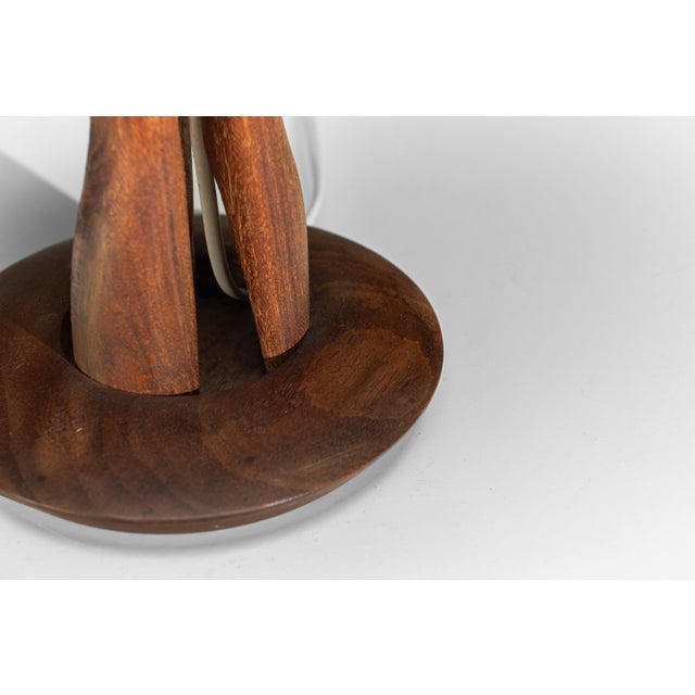 Organic Form Teak Table Lamp, 1960s For Sale - Image 11 of 13